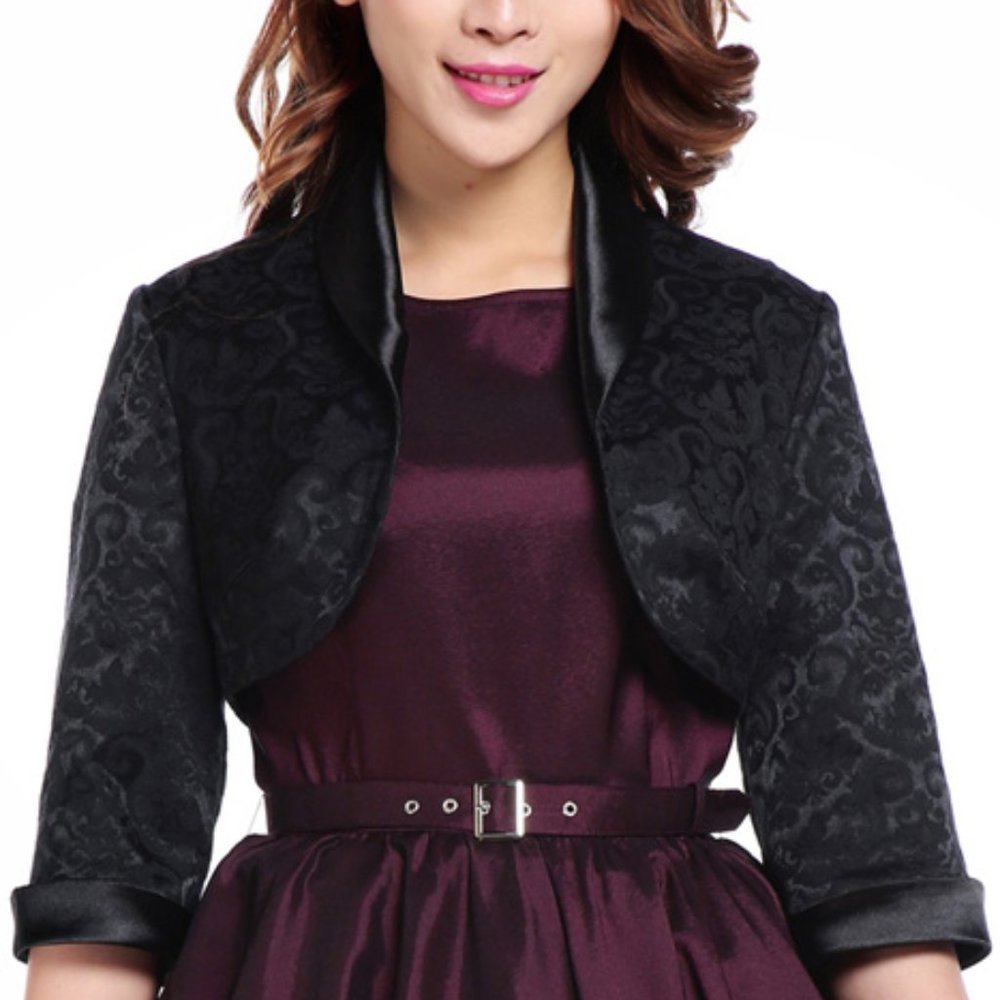 Vintage Inspired Pin Up Plus Size Shrug Jacket